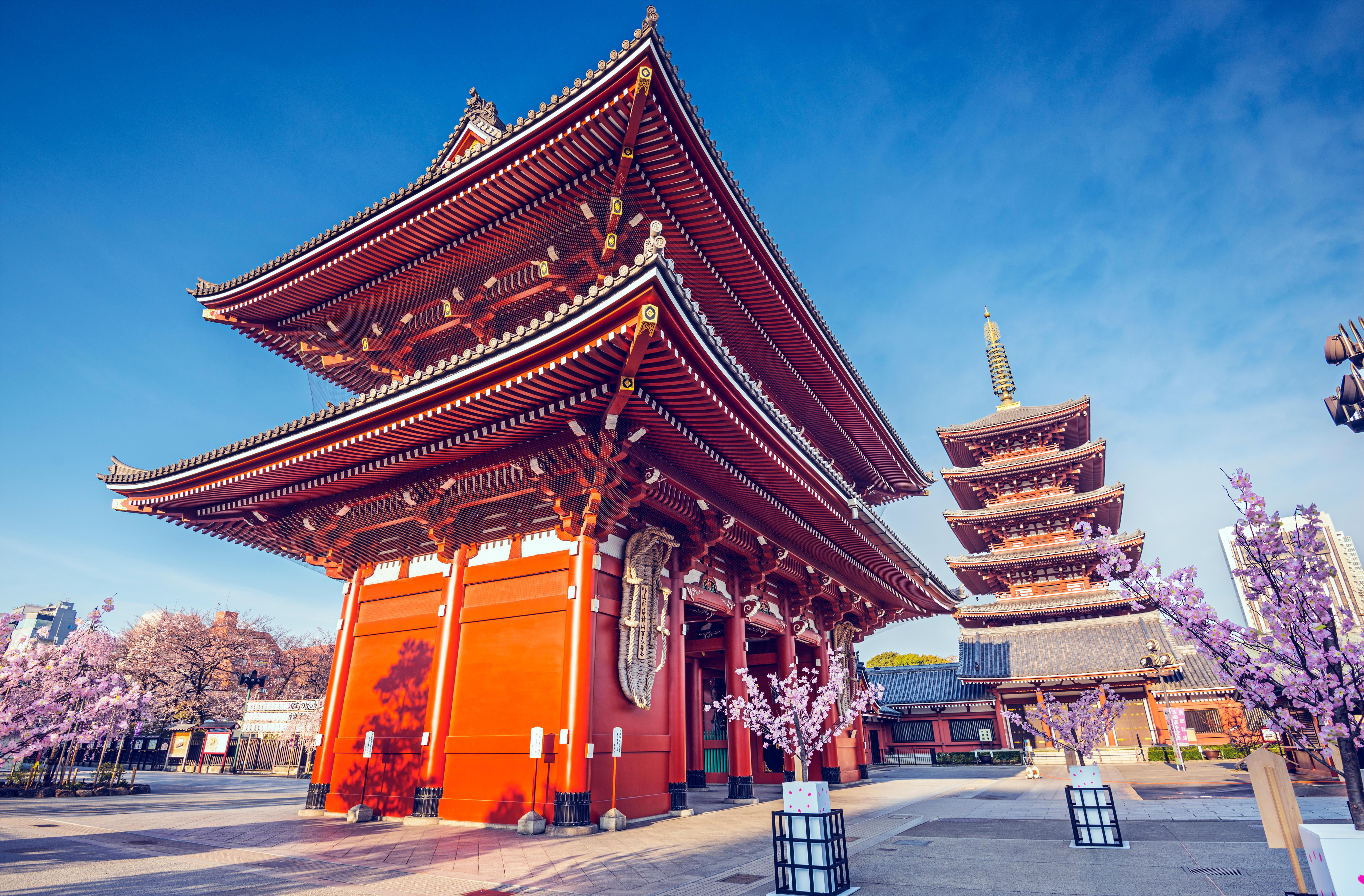 Senso-ji Temple in Asakusa, Tokyo, Japan.