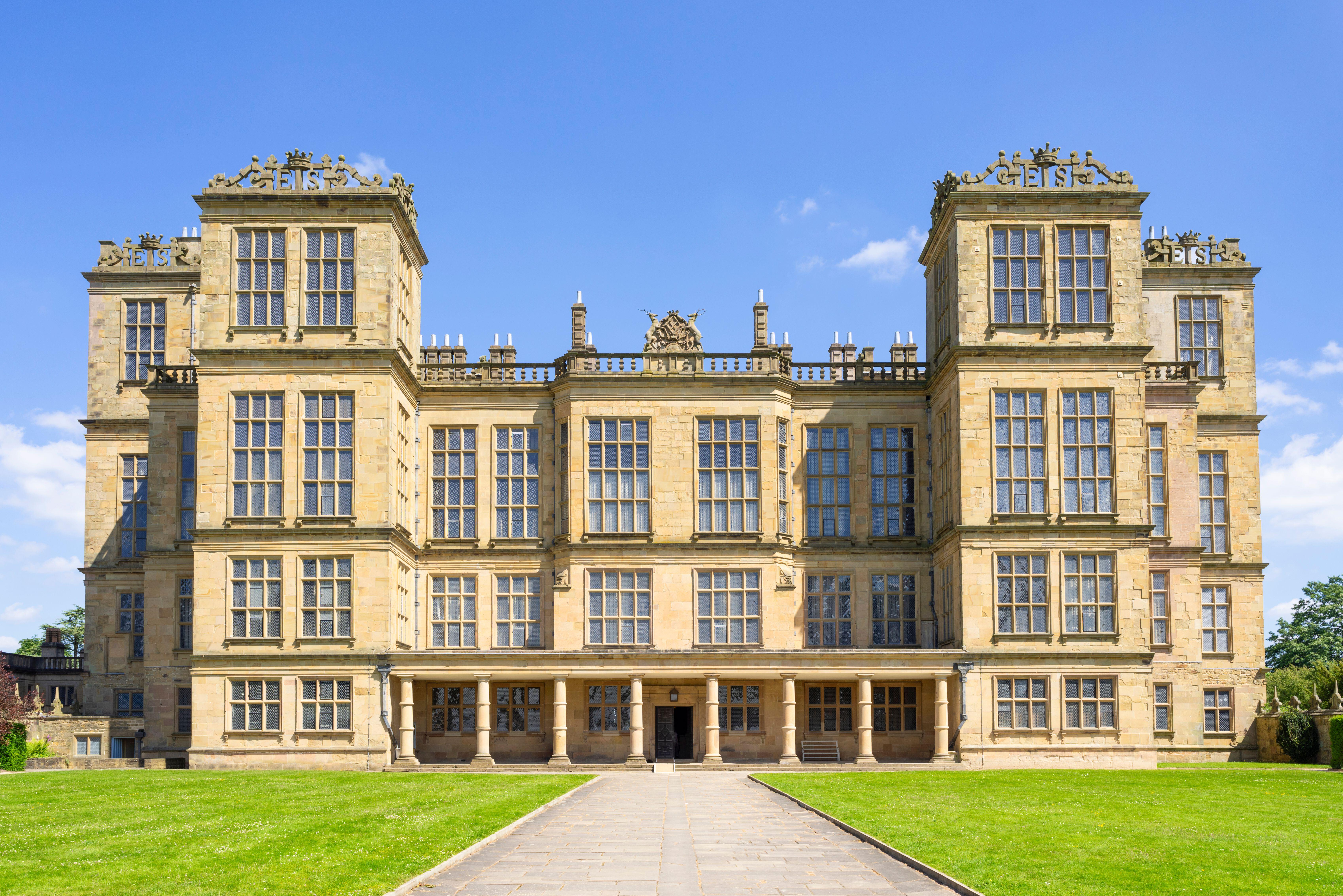 Hardwick Hall, a historical site in Derbyshire.