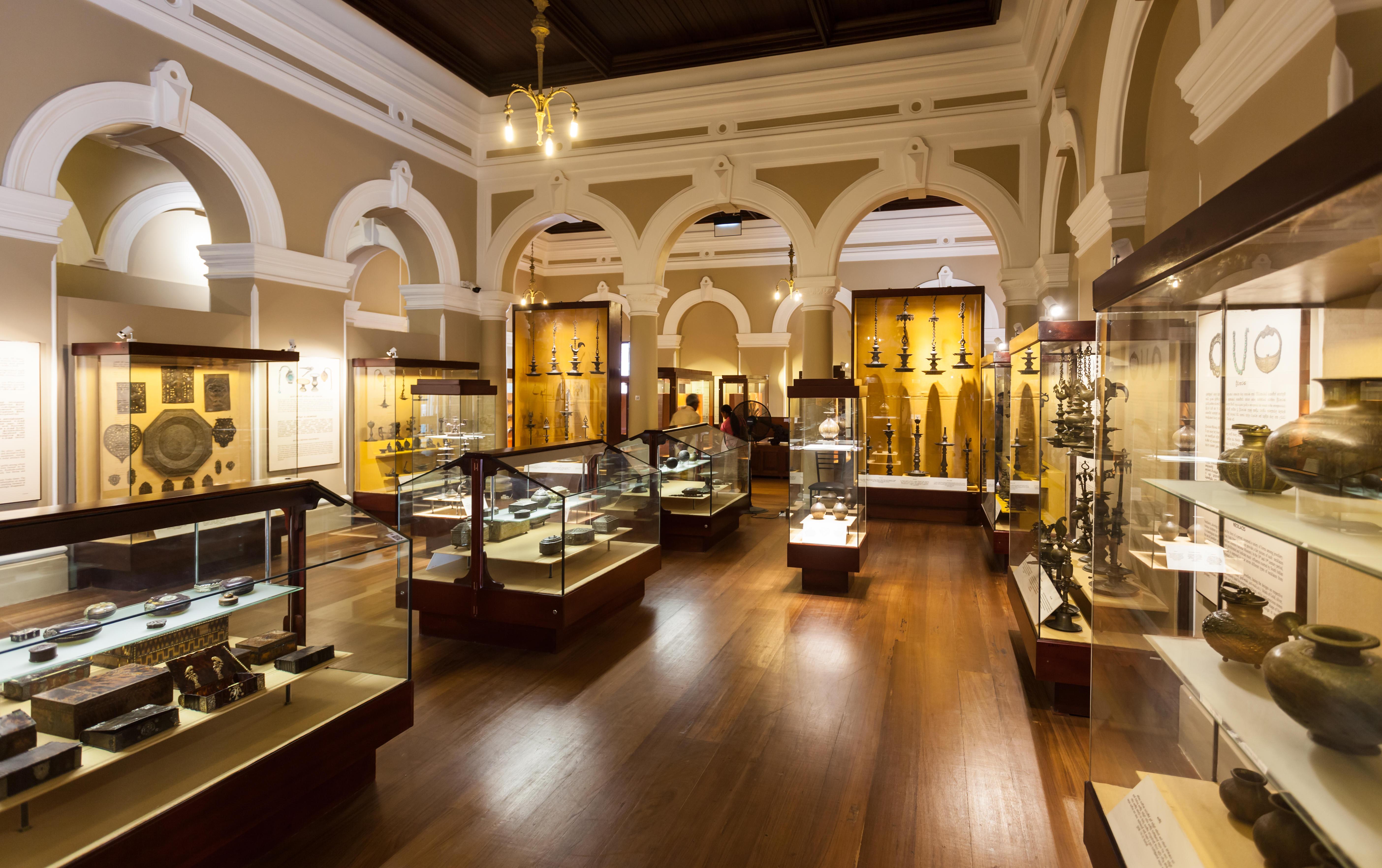 Exhibits inside the National Museum of Colombo, Sri Lanka.