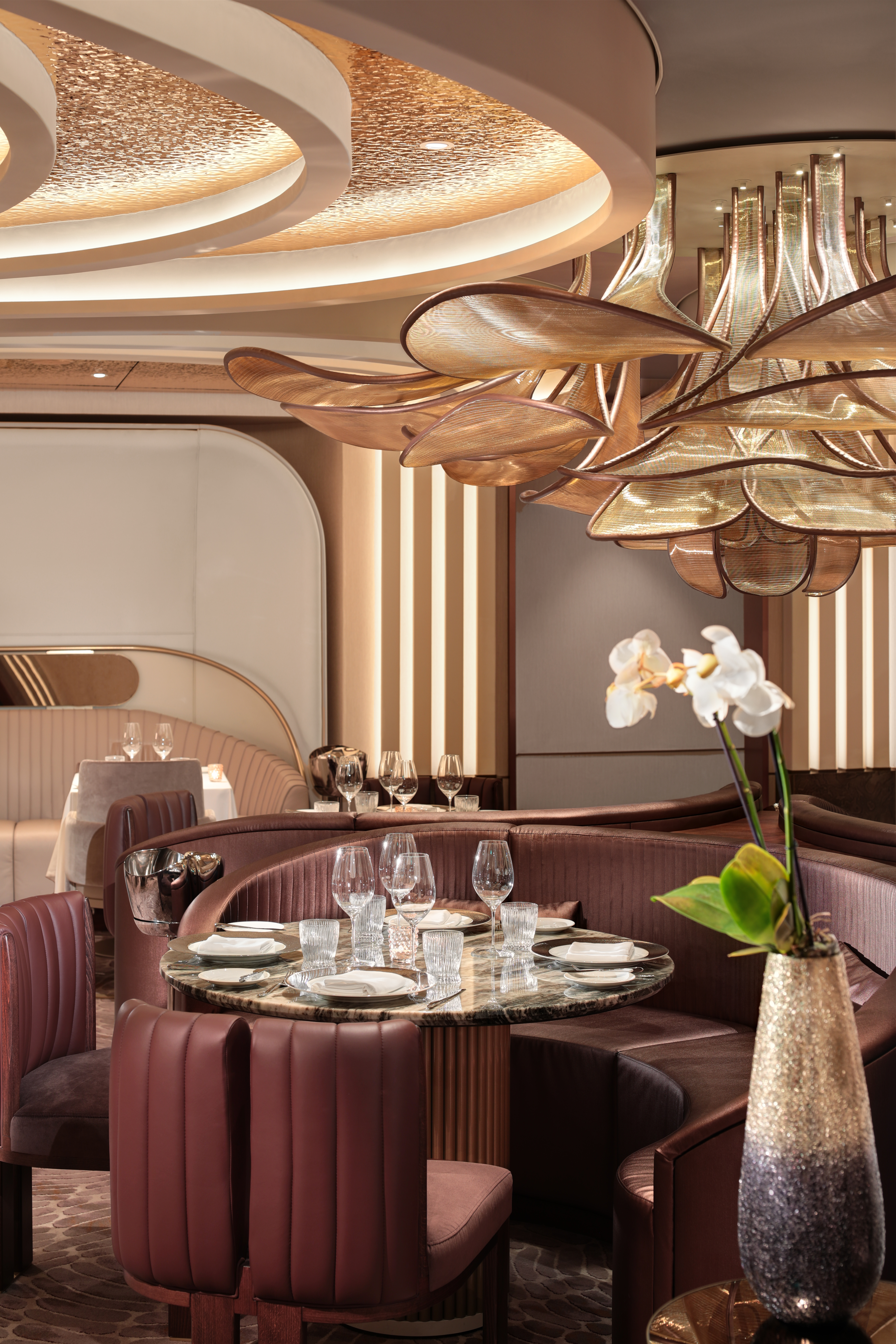 Dining area on the Celebrity Ascent cruise ship.