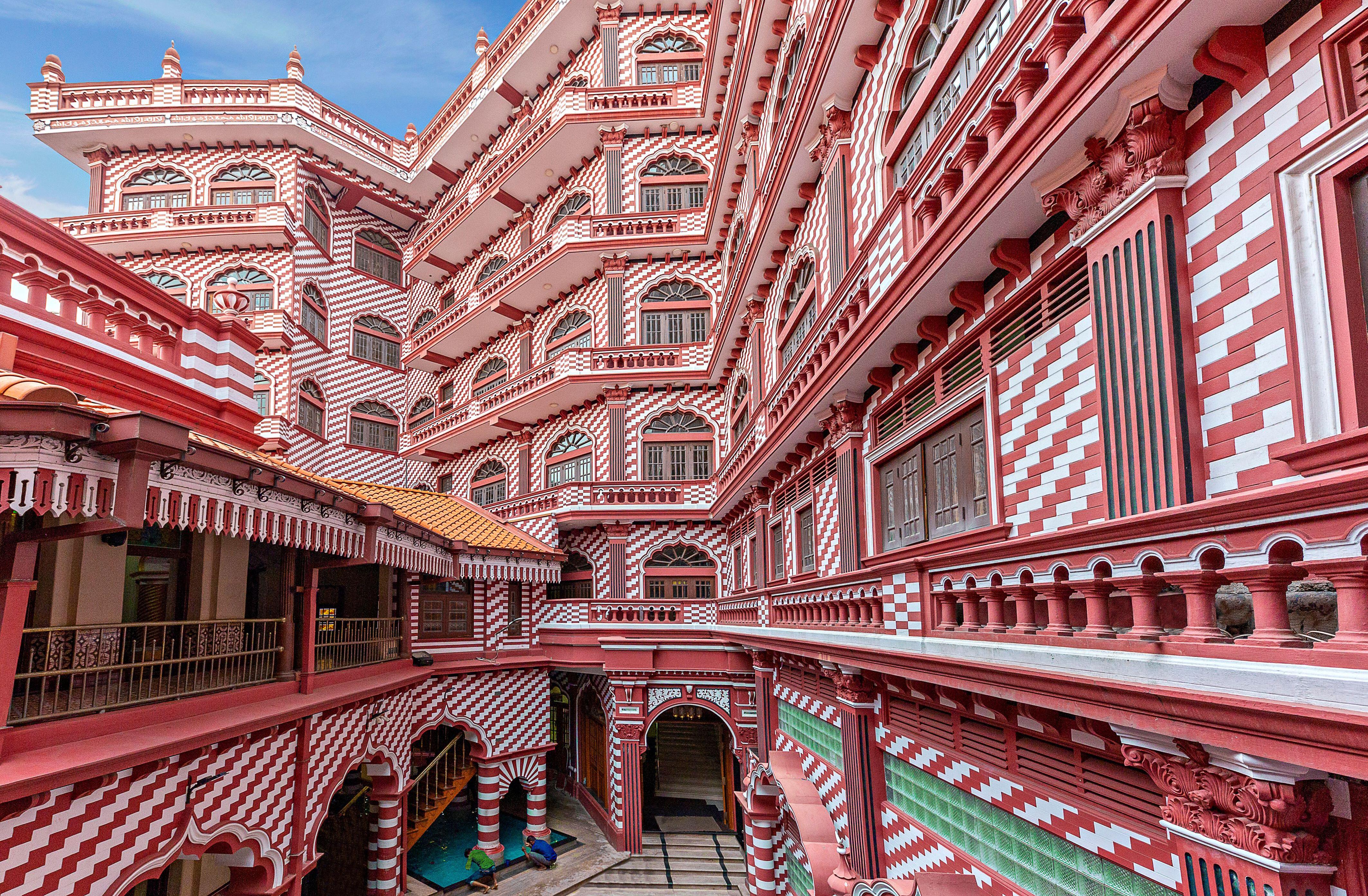 View of the Red Mosque in Colombo, Sri Lanka.